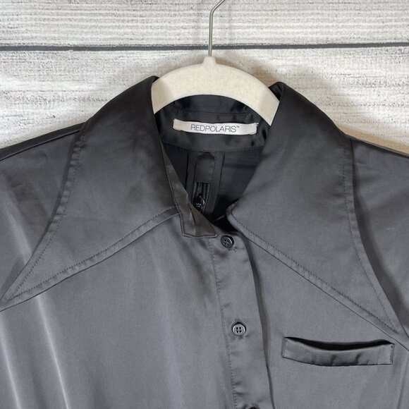 Redpolaris Black Funky Asymmetrical Style Party Mini Dress Size M - Picture 3 of 12